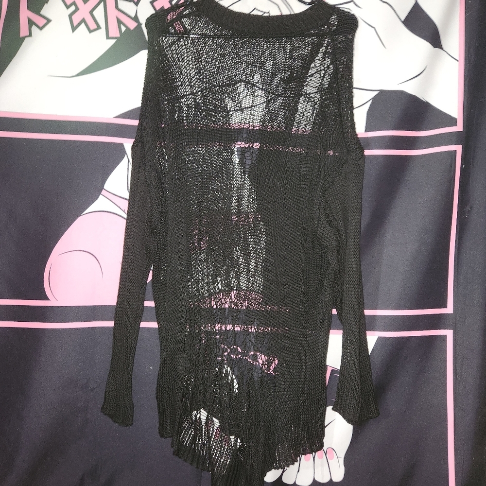 Gothic tattered sweater